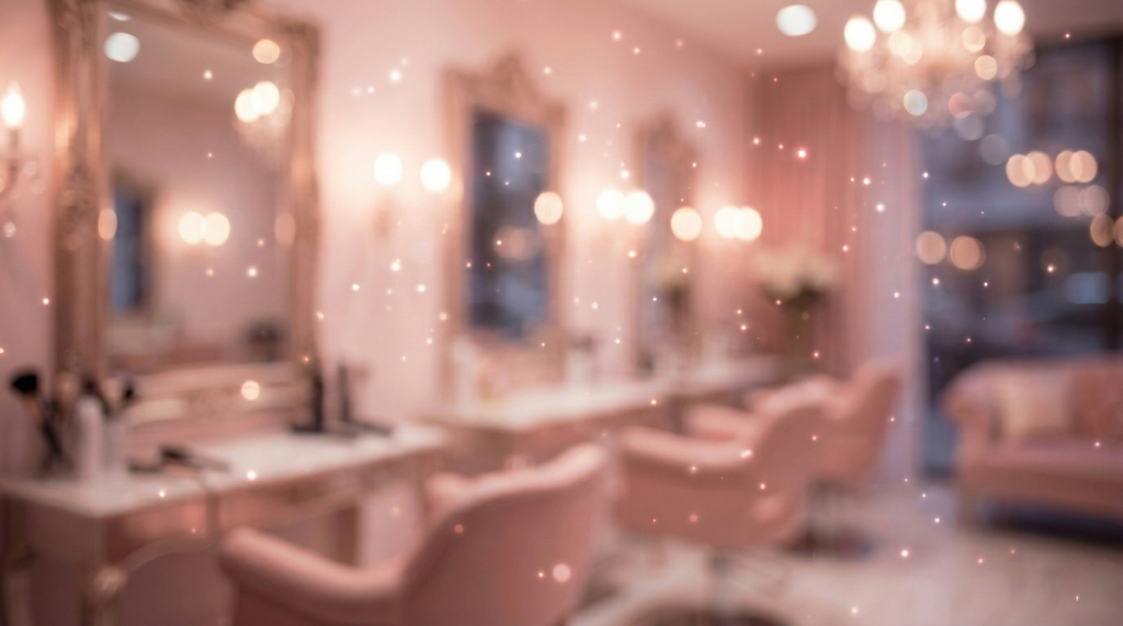 Short hairstyles salon background